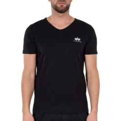 Alpha Industries Basic Small Logo V-Neck T-Shirt