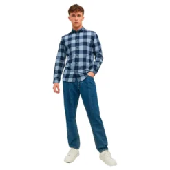 Jack & Jones Gingham Twill Long Sleeve Shirt 13 Jack & Jones Gingham Twill Long Sleeve Shirt -FlexWardrobe Sales Shop jack jones gingham twill long sleeve shirt 4