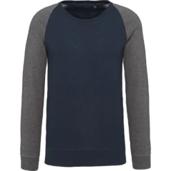 KARIBAN Sweatshirt Round Neck Bicolore Manches Raglan
