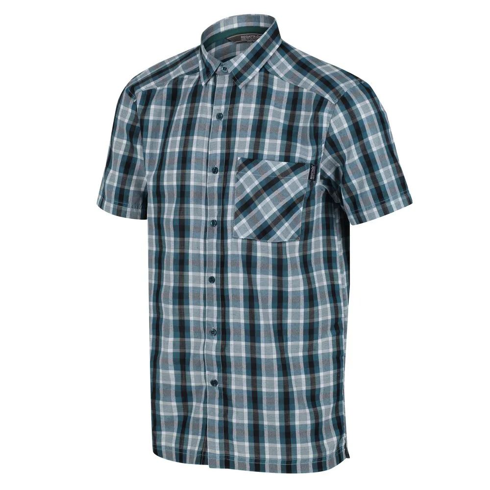 Regatta Mindano VI Checked UTRG7354 Short Sleeve Shirt 6 Regatta Mindano VI Checked UTRG7354 Short Sleeve Shirt - Image 4