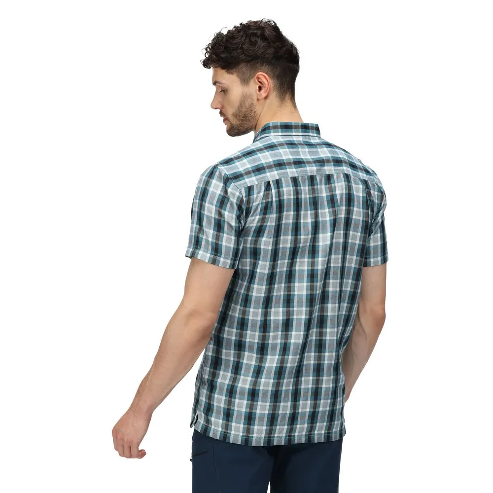 Regatta Mindano VI Checked UTRG7354 Short Sleeve Shirt 8 Regatta Mindano VI Checked UTRG7354 Short Sleeve Shirt - Image 6