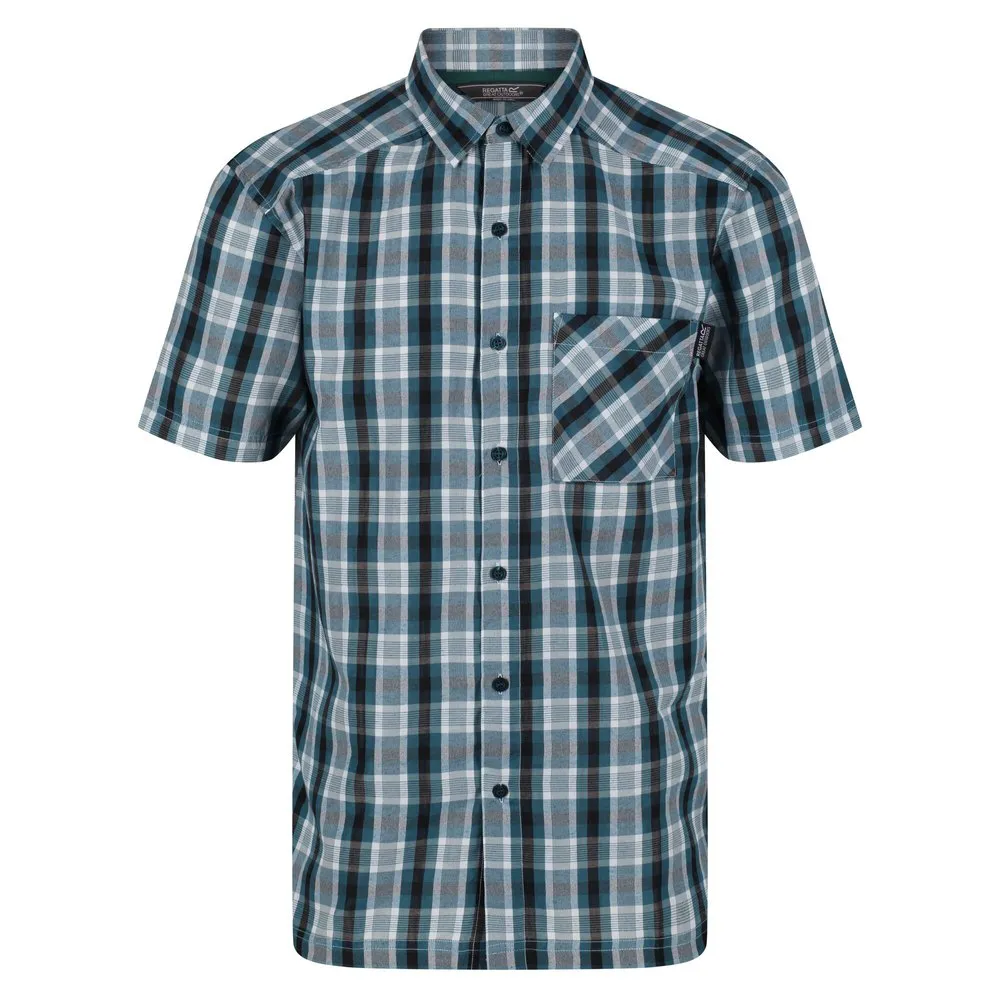 Regatta Mindano VI Checked UTRG7354 Short Sleeve Shirt 3 Regatta Mindano VI Checked UTRG7354 Short Sleeve Shirt