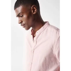 Mao Collar Long Sleeve Shirt -FlexWardrobe Sales Shop salsa jeans mao collar long sleeve shirt 2