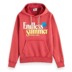 Scotch & Soda Garment Dye Logo Hoodie