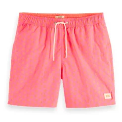 Scotch & Soda Mid Length Mini Printed Swimming Shorts