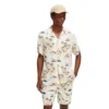 Scotch & Soda Printed Camp Short Sleeve Shirt