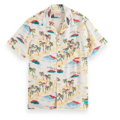 Scotch & Soda Printed Camp Short Sleeve Shirt -FlexWardrobe Sales Shop scotch soda printed camp short sleeve shirt 2