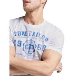 Tom Tailor Logo Print Short Sleeve T-Shirt -FlexWardrobe Sales Shop tom tailor logo print short sleeve t shirt 4
