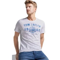 Tom Tailor Logo Print Short Sleeve T-Shirt -FlexWardrobe Sales Shop tom tailor logo print short sleeve t shirt 5