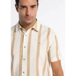 Woven Striped Short Sleeve Shirt -FlexWardrobe Sales Shop victorio lucchino woven striped short sleeve shirt 2